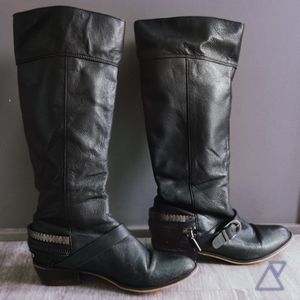 Chinese Laundry Leather Boots Size 8